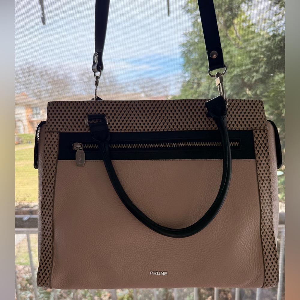 Prune Leather Tote Bag & Wallet